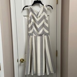 Maurice’s White & Blue Striped Dress